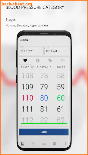 Instant Blood Pressure Tracker screenshot