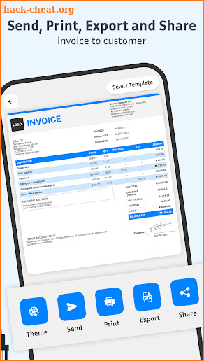 Instant Invoice Maker - Create Estimate & Receipt screenshot