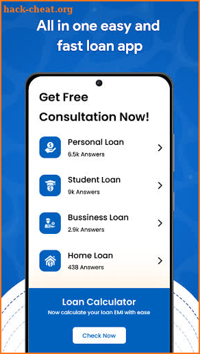 Instant loan - Mobile guide screenshot