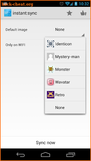instant:sync Gravatar screenshot