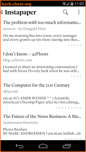 Instapaper screenshot