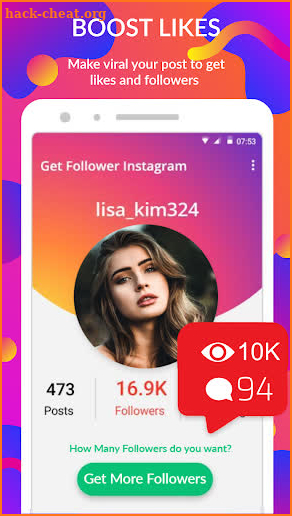 InstaPlus: Hashtag-Bio-Caption Get Like & Follower screenshot