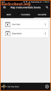 Instrumental rap beats screenshot
