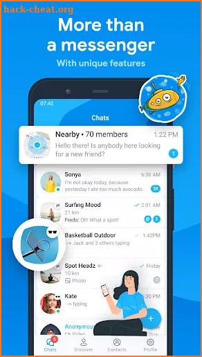 Insub messenger screenshot