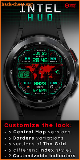 INTEL HUD - animated watch face screenshot