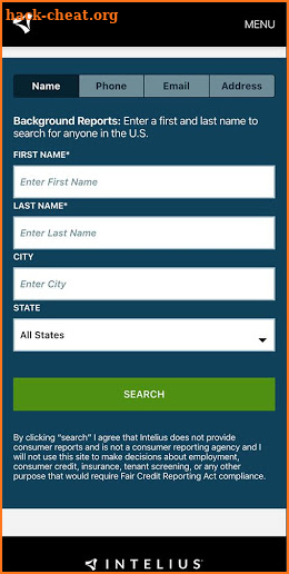 Intelius Background Check Pro screenshot