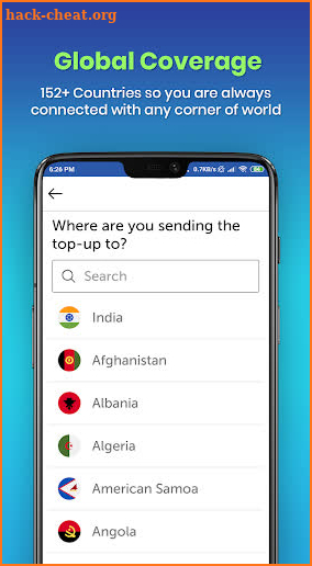 International Top-up Mobile Recharge. Topup Mobile screenshot