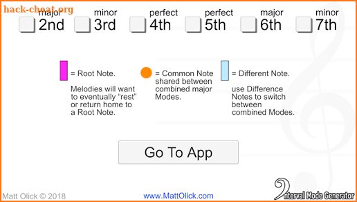 Interval Mode Generator screenshot