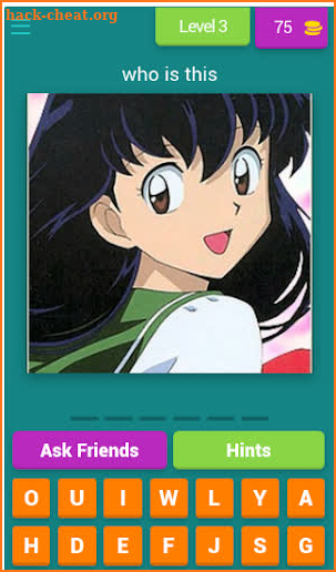 InuYasha character quiz screenshot