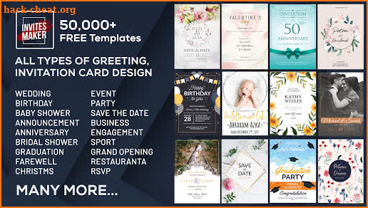 Invitation Card Maker Greeting Ecards maker screenshot