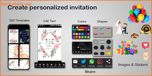 Invitation maker 2020 Free Birthday, Wedding card screenshot