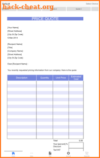 Invoice And Quote screenshot