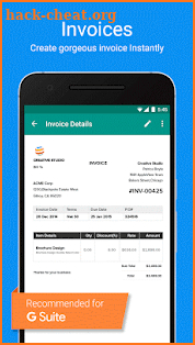 Invoice & Time Tracking - Zoho screenshot