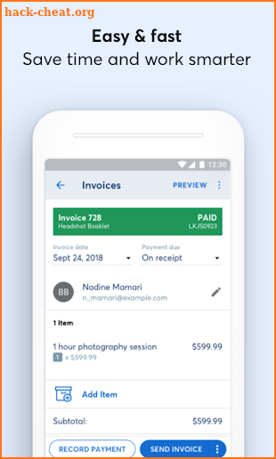 Invoice by Wave screenshot