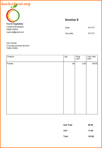 Invoice pro screenshot