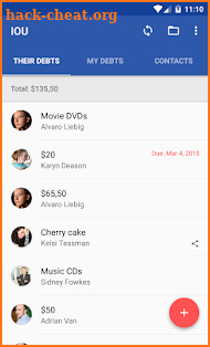 IOU Pro - debt manager screenshot