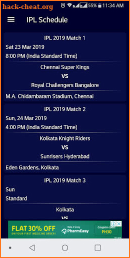 IPL 2019 Schedule Live Score screenshot