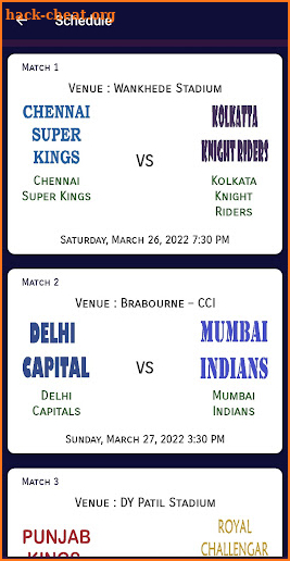 IPL 2022 Predictions : Live screenshot