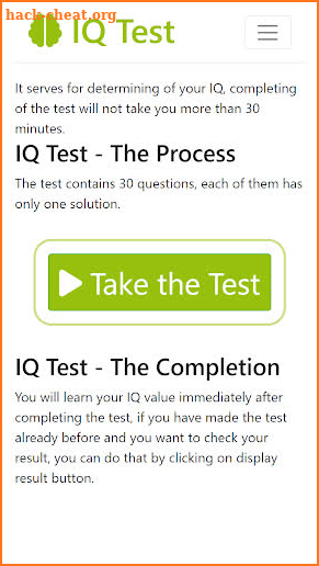 IQ Test screenshot