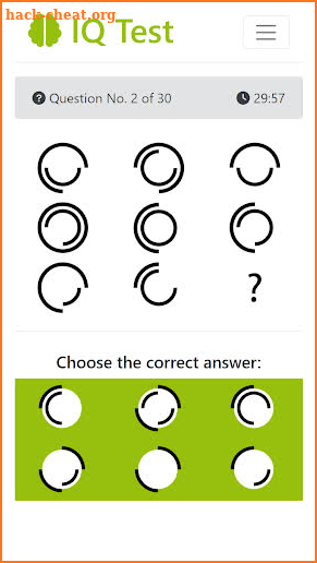 IQ Test screenshot