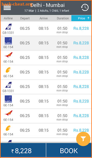 IRCTC AIR screenshot