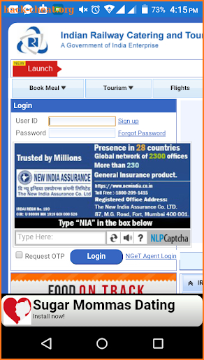 IRCTC Next Generation eTicketing screenshot