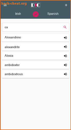 Irish - Spanish Dictionary (Dic1) screenshot