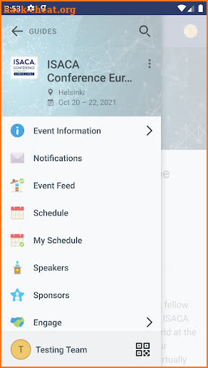 ISACA Events screenshot