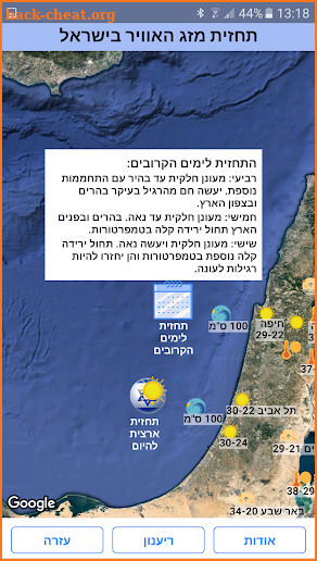 Israel Weather Forecast - Cities and Beaches screenshot