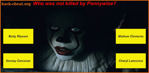 IT Pennywise Scary Trivia Game screenshot