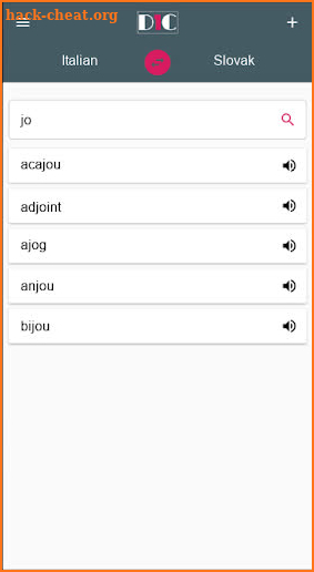 Italian - Slovak Dictionary (Dic1) screenshot