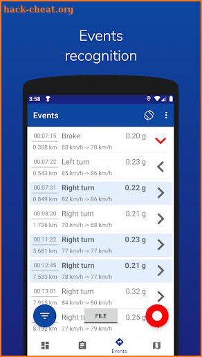 IterTrax, GPS logger for cars and motorbikes screenshot