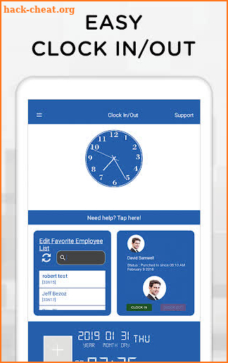 iTimePunch Multi User Hour Tracker, Time Clock App screenshot