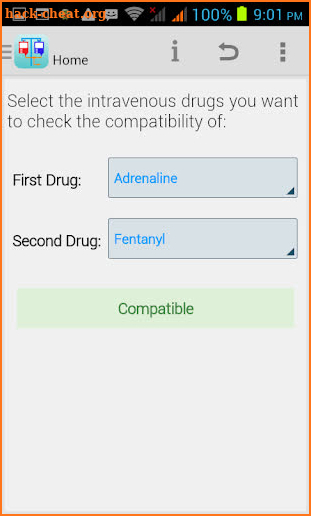 IV Drug Compatibility screenshot