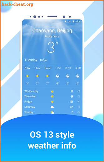 iWeather - OS style weather report screenshot