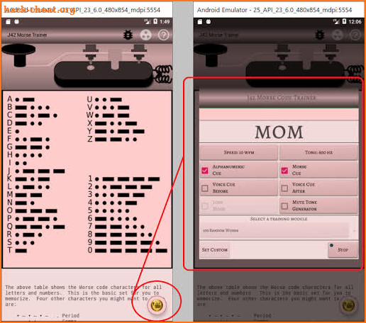 J42 Morse Code Trainer - Full screenshot