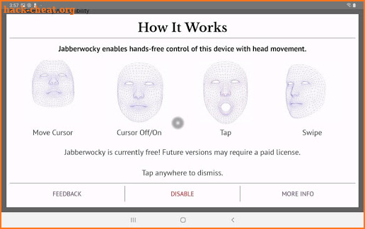 Jabberwocky Touch-Free Accessibility screenshot