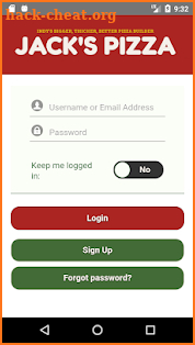 Jack's Pizza Ordering App screenshot