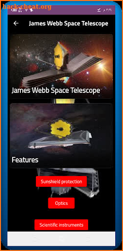 James Webb Space Telescope screenshot