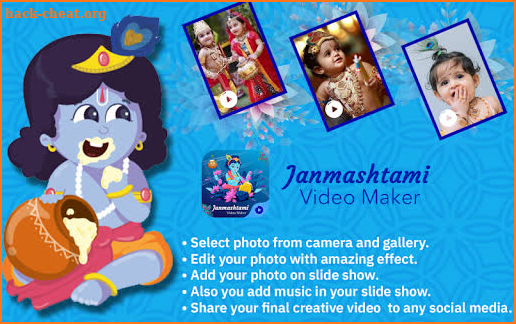 Janmashtami video Maker : Krishna Status 2020 screenshot