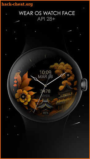 Japan Floral watch face screenshot