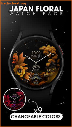 Japan Floral watch face screenshot