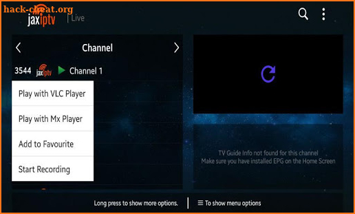 JAX IPTV Player screenshot