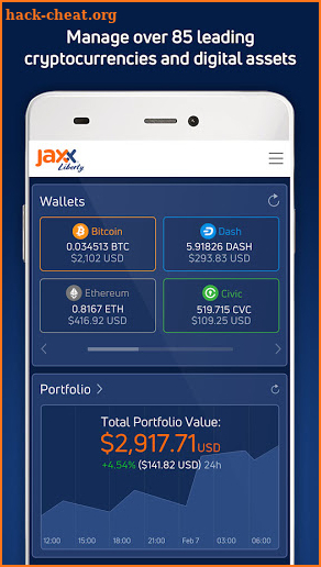 Jaxx Liberty Wallet screenshot