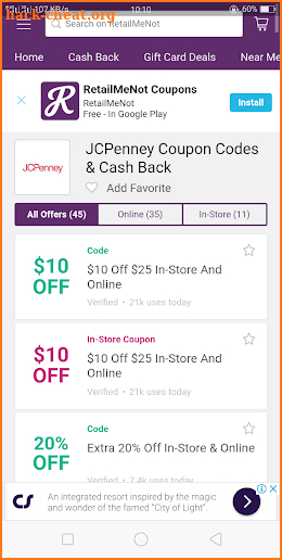 JCPenney Discount Coupons screenshot