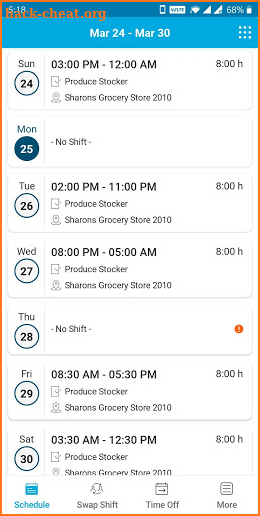 JDA Workforce Management screenshot