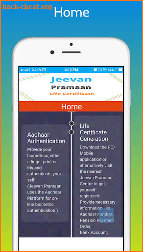 JeevanPramaan Life Certificate Online Registration screenshot