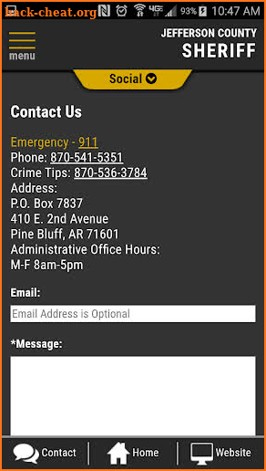 Jefferson County AR Sheriffs Office screenshot