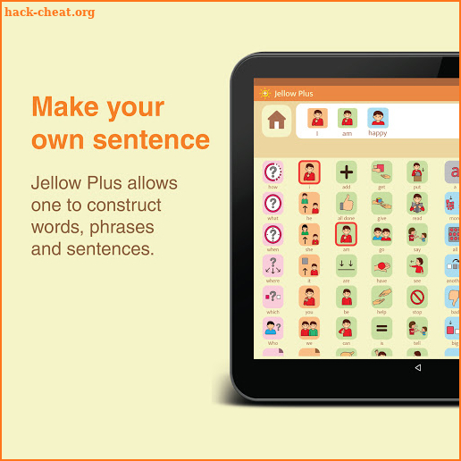 Jellow Plus AAC Communicator-Giving Voice to Speak screenshot