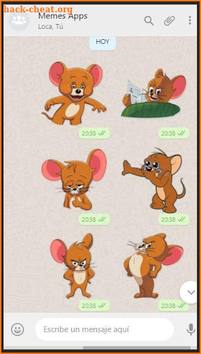 🐭 Jerry Stickers : Gato y Raton Jerry Wastickers screenshot